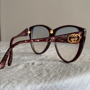 Gucci Vintage Cranberry Large Eyeglasses